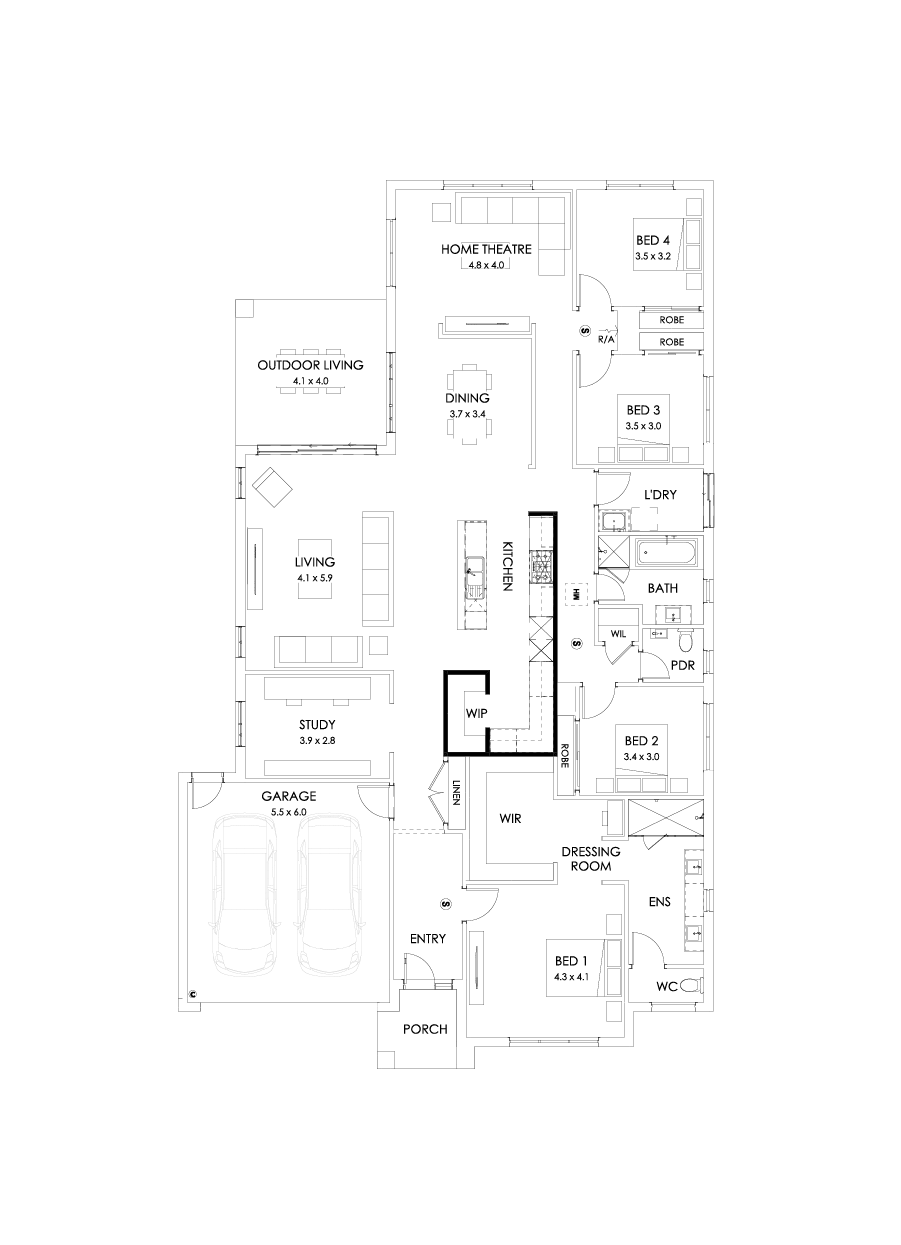 32  Floor Floorplan (Alternate kitchen)
