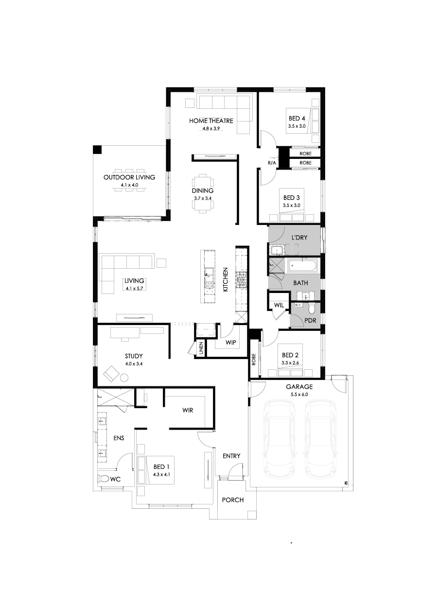 32  Floor Floorplan (Rear flip - Flipped)
