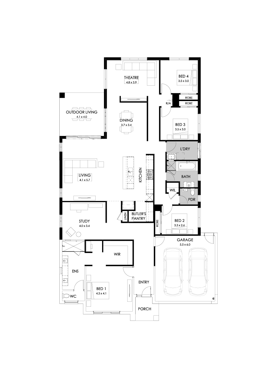 32  Floor Floorplan (Rear flip - Flipped)