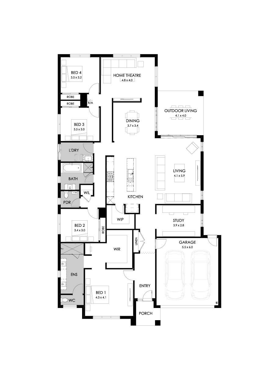 32  Floor Floorplan (Standard - Flipped)