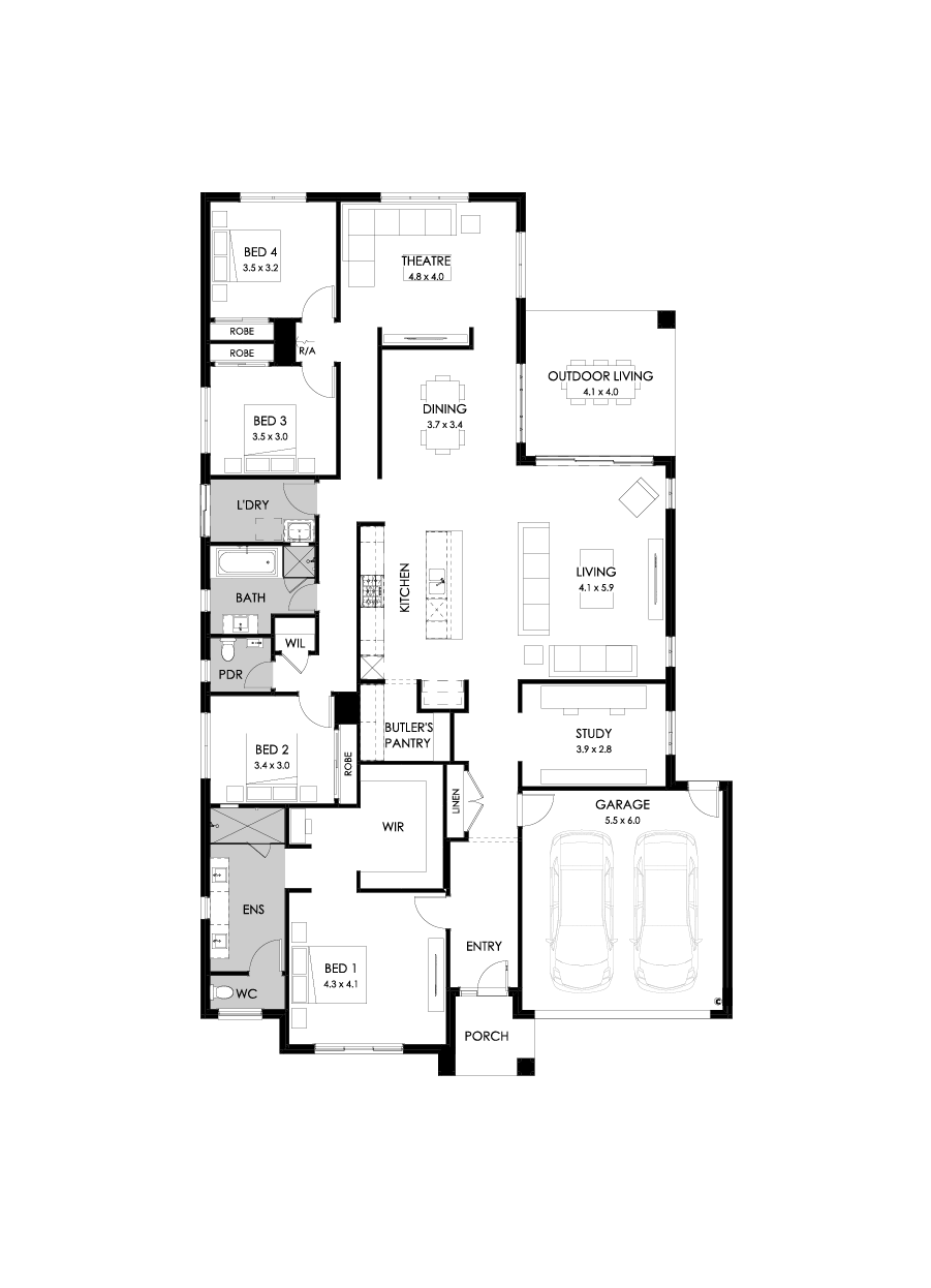 32  Floor Floorplan (Standard - Flipped)