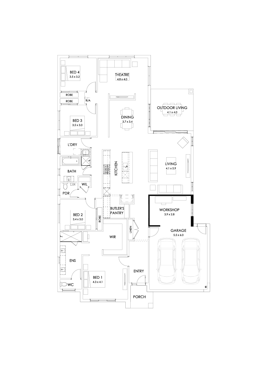 32  Floor Floorplan (Workshop - Flipped)