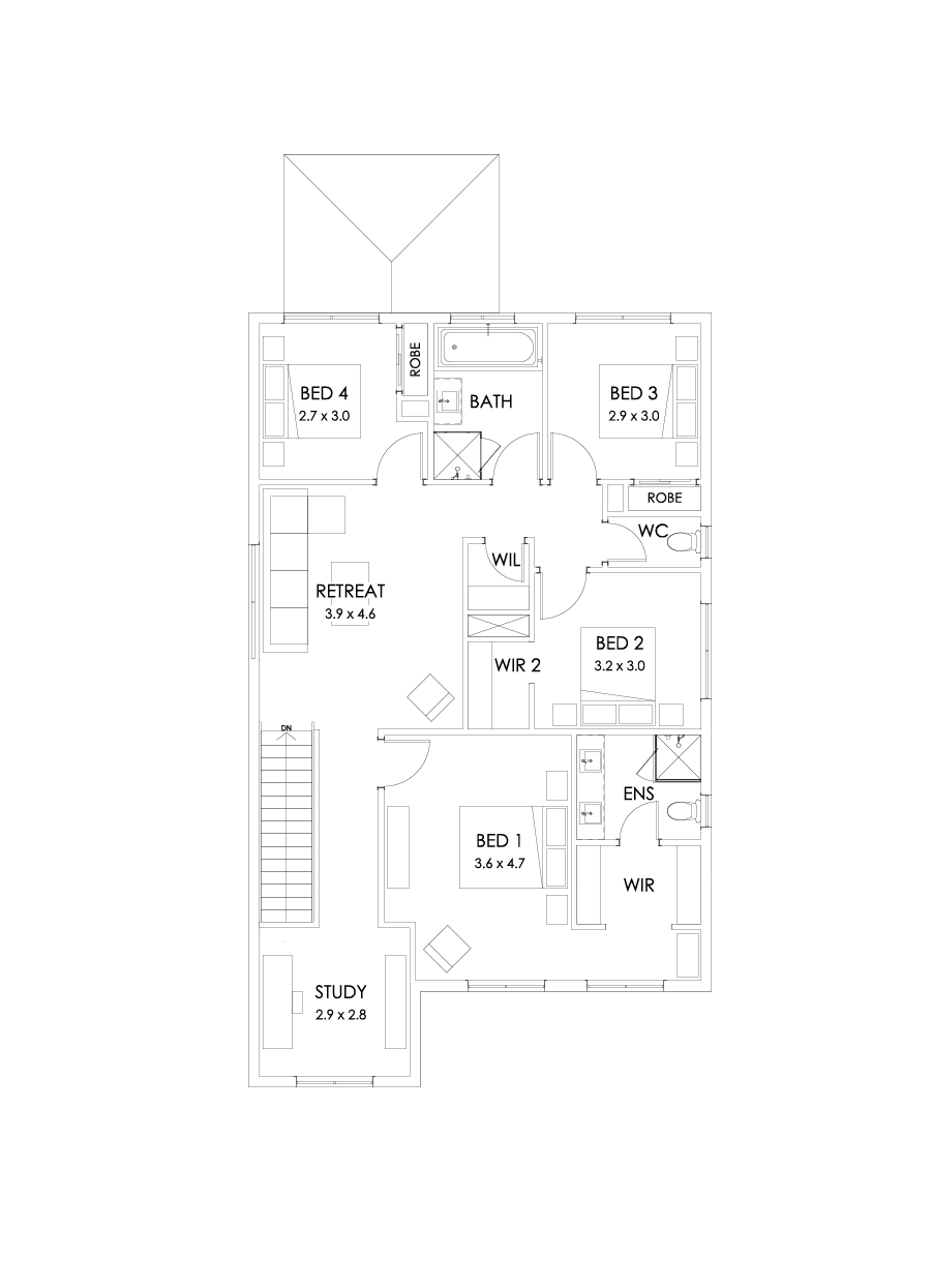 26 First Floor Floorplan (Outdoor living - Flipped)