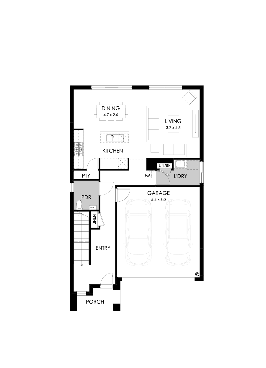 26 Ground Floor Floorplan (Standard - Flipped)