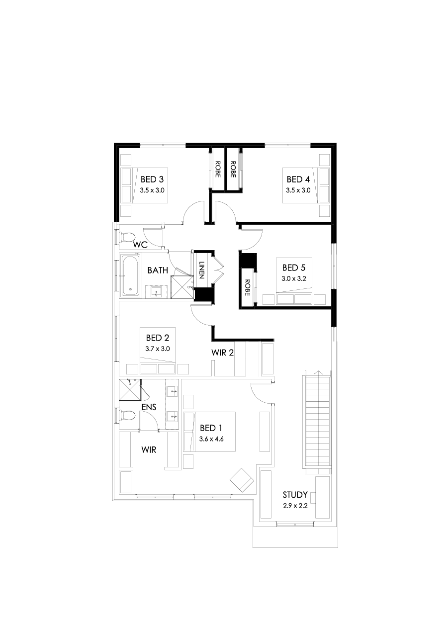 28 First Floor Floorplan (5th Bedroom)