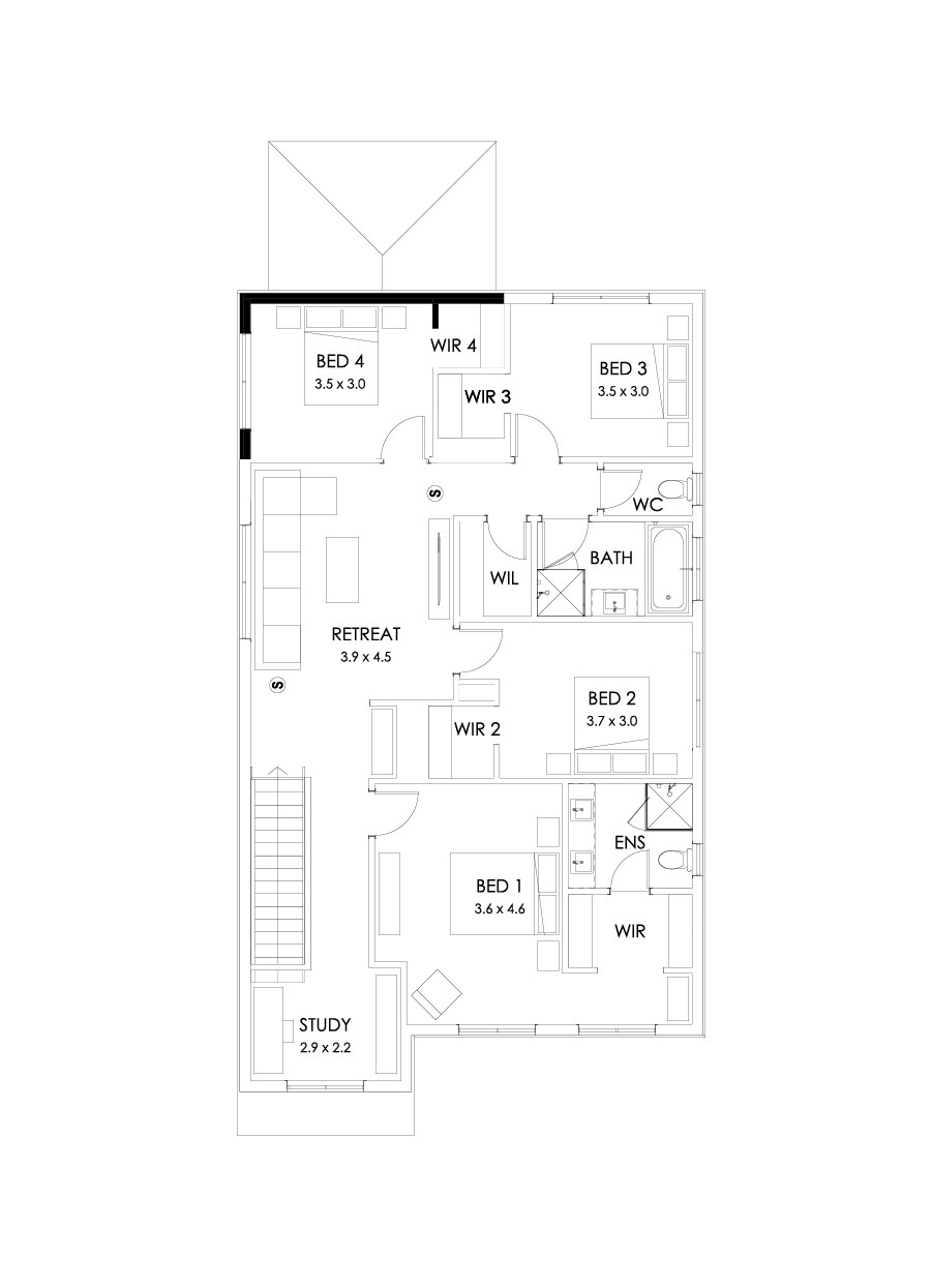 28 First Floor Floorplan (Outdoor Living - Flipped)