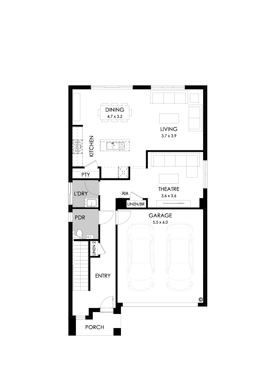 28 Ground Floor Floorplan (Standard - Flipped)
