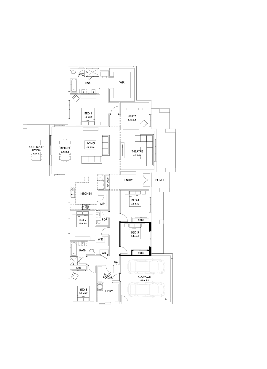 38  Floor Floorplan (5th bedroom)