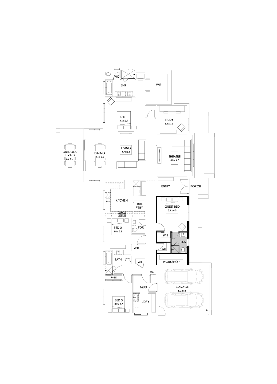 38  Floor Floorplan (Additional ensuite)
