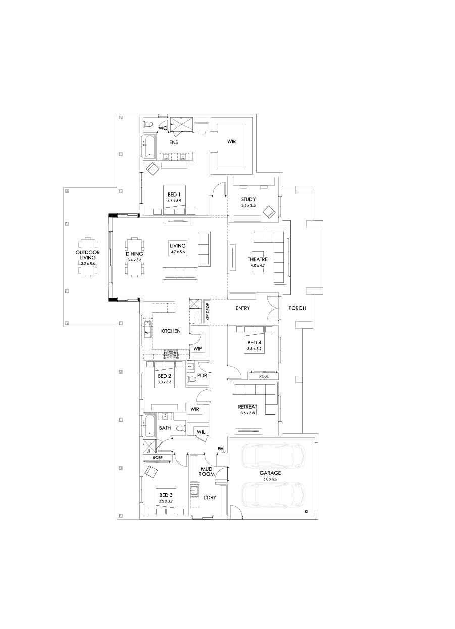38  Floor Floorplan (Alternate grand outdoor living)