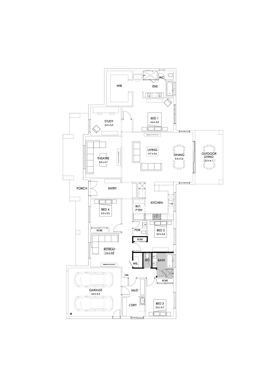 38  Floor Floorplan (Bathroom upgrade - Flipped)