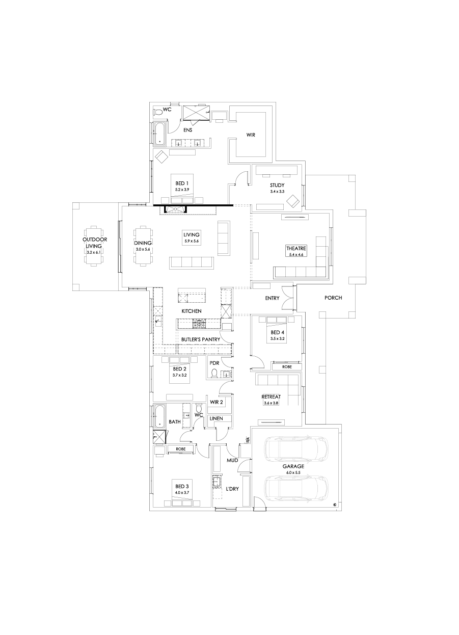 42  Floor Floorplan (5th bedroom)