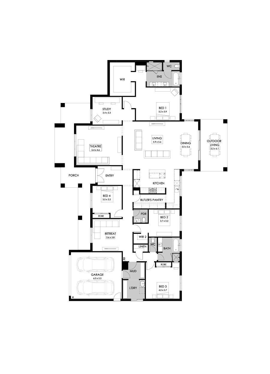 42  Floor Floorplan (Standard - Flipped)
