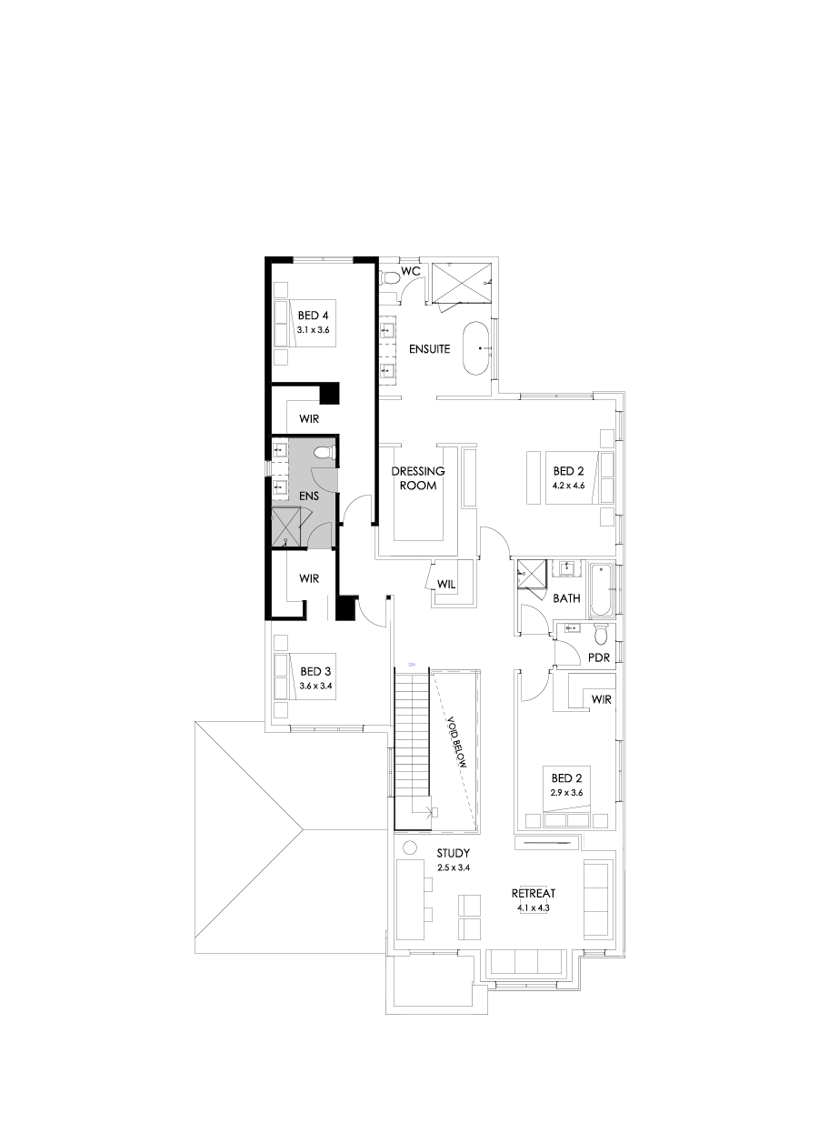 47 First Floor Floorplan (Additional ensuite)