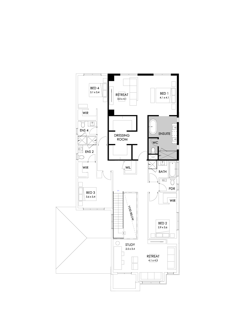 47 First Floor Floorplan (Alternate bed 1)