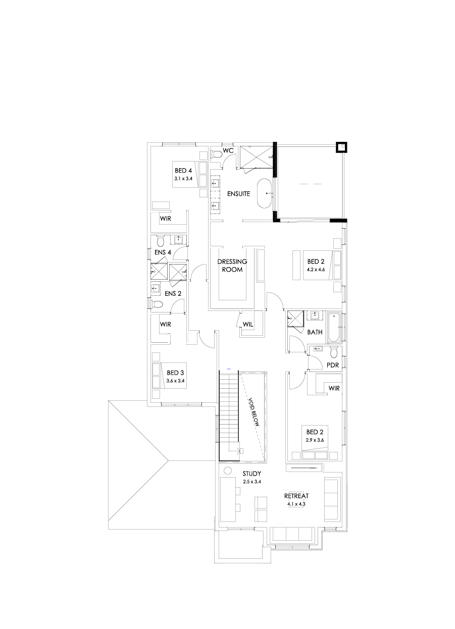 47 First Floor Floorplan (Rear balcony)