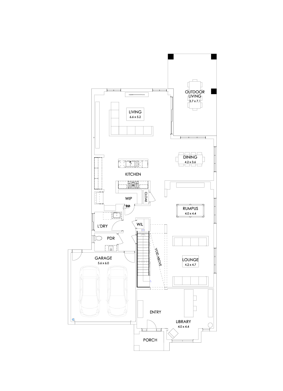 47 Ground Floor Floorplan (Grand outdoor living)