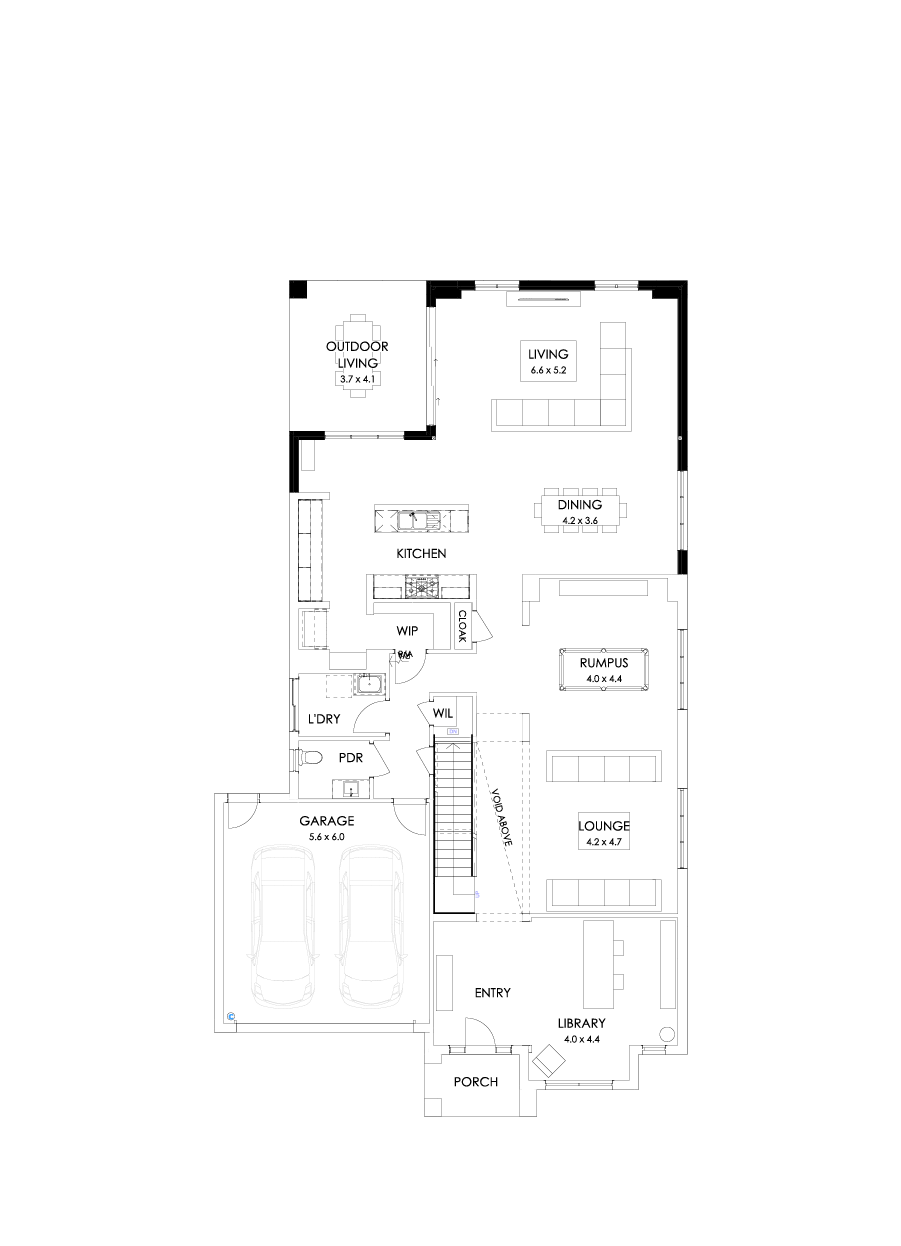 47 Ground Floor Floorplan (Rear flip)