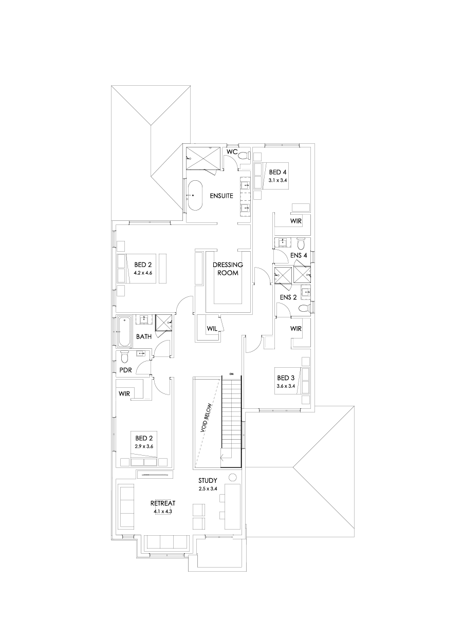 47 First Floor Floorplan (Grand outdoor living - Flipped)