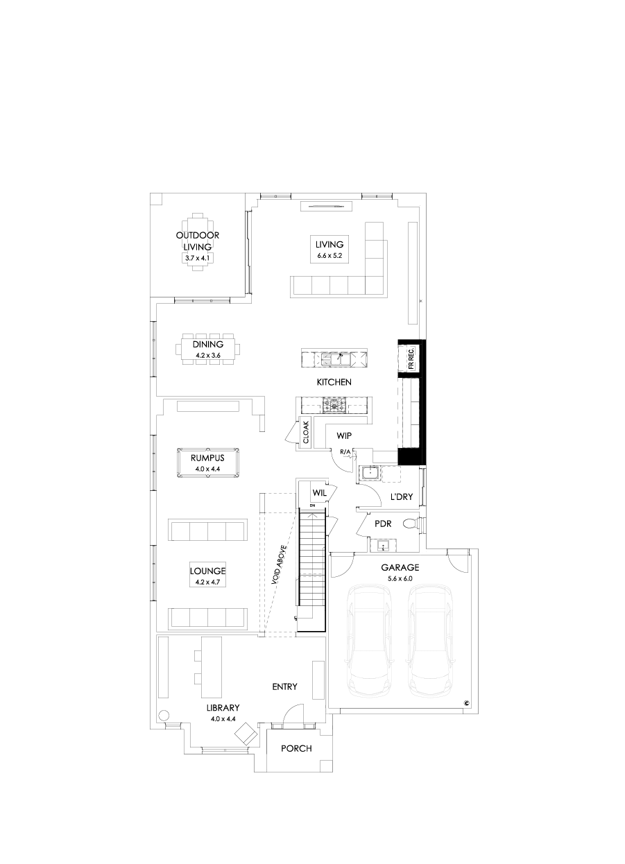 47 Ground Floor Floorplan (Butler's pantry - Flipped)