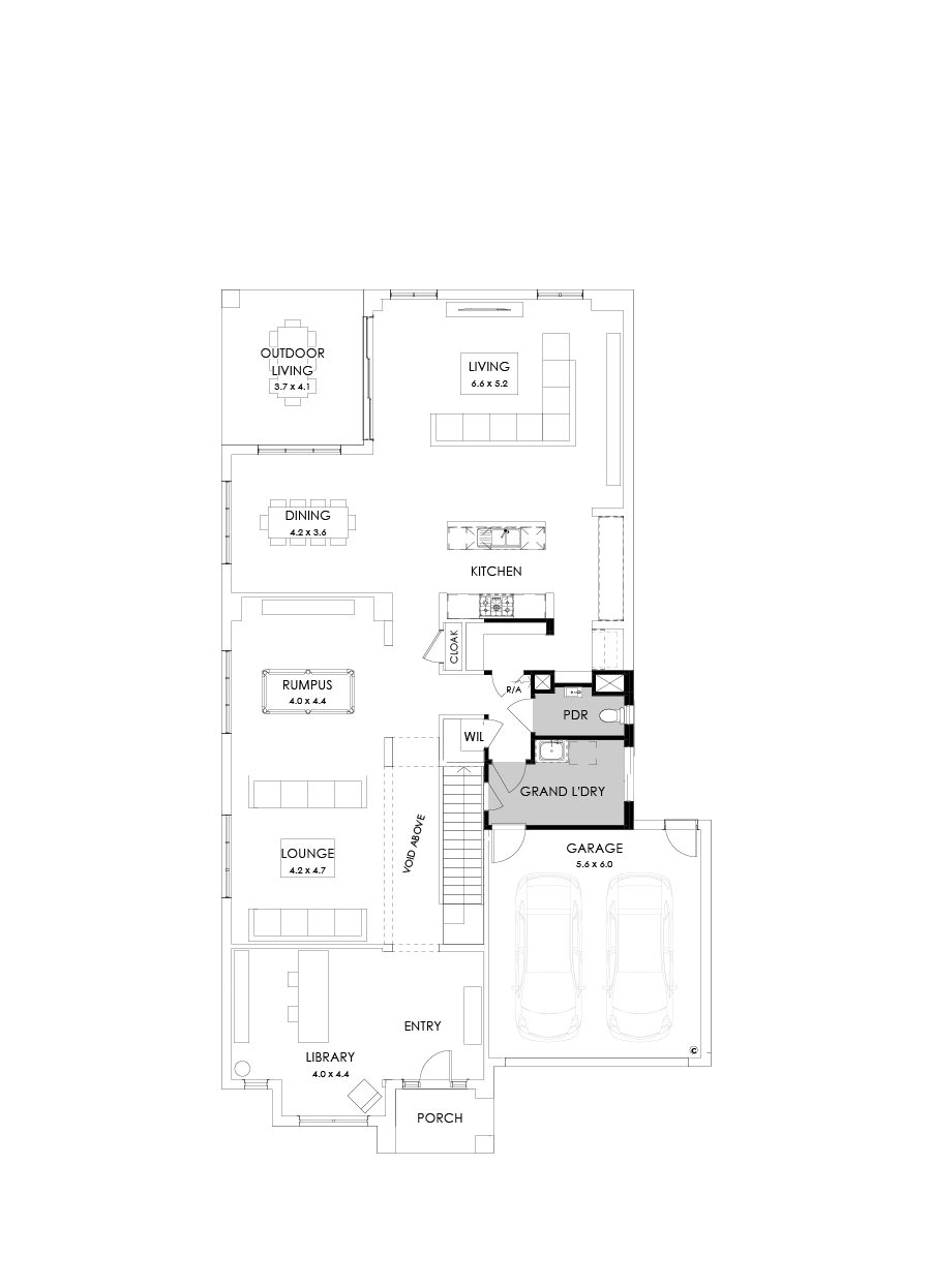 47 Ground Floor Floorplan (Grand laundry - Flipped)