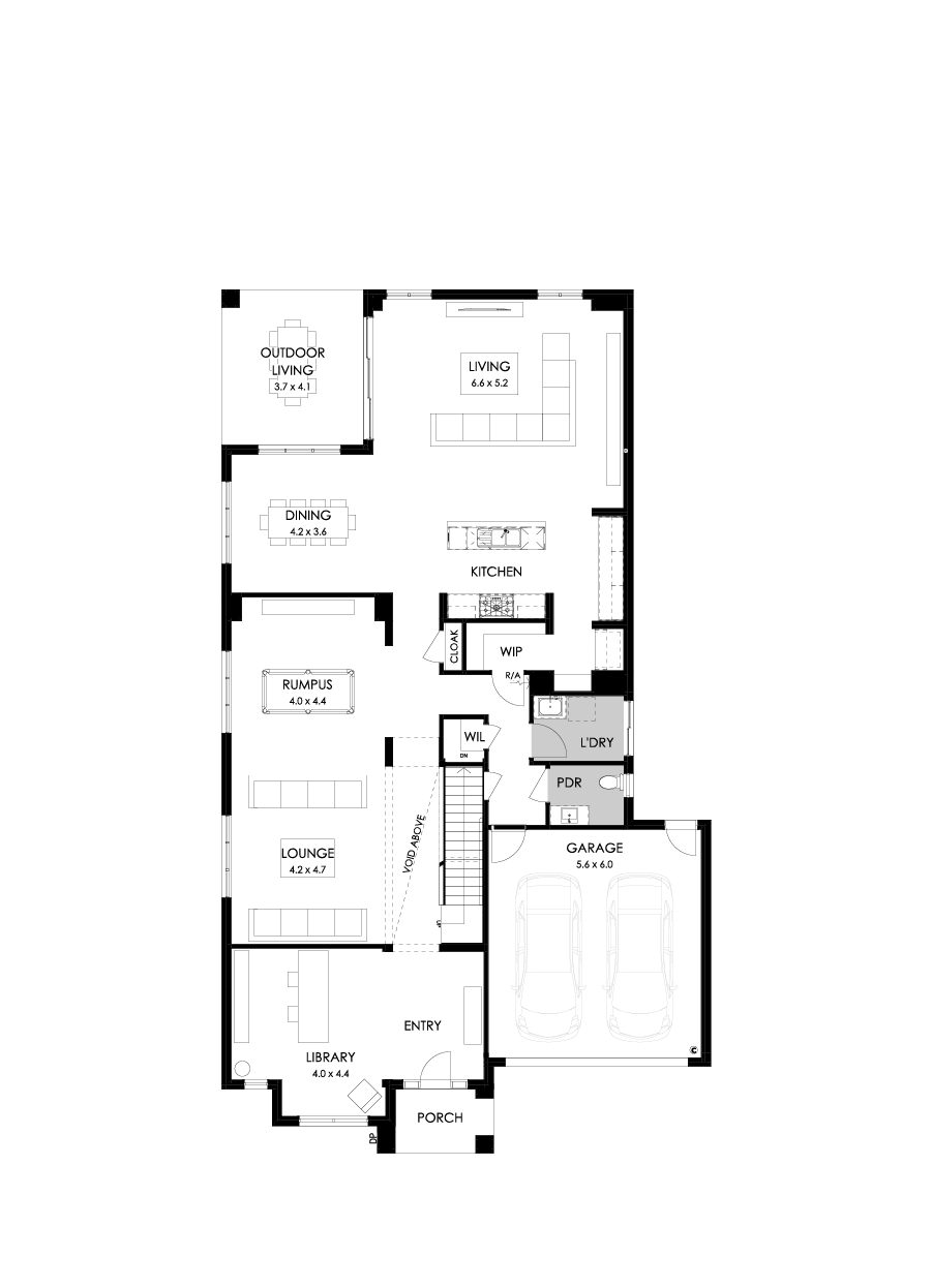 47 Ground Floor Floorplan (Standard - Flipped)