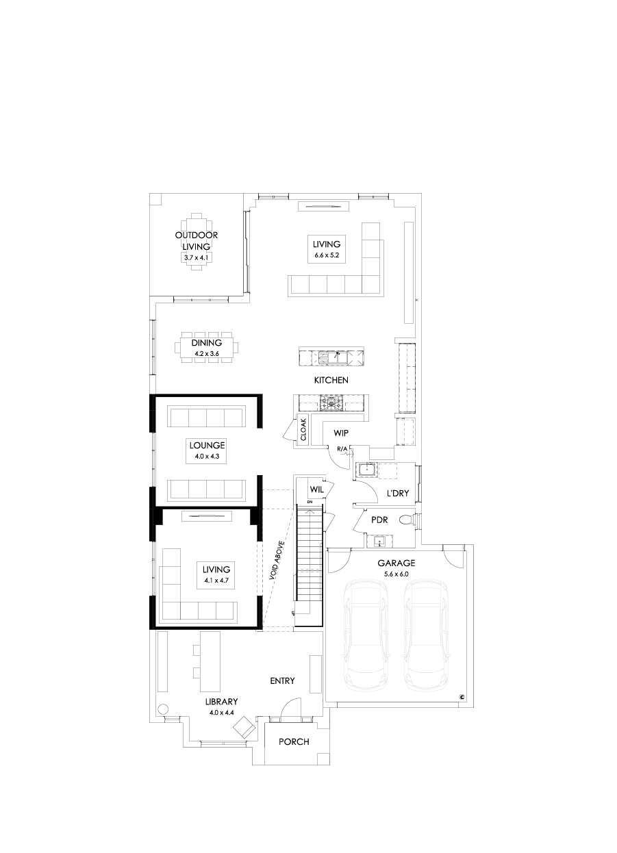47 Ground Floor Floorplan (Study - Flipped)