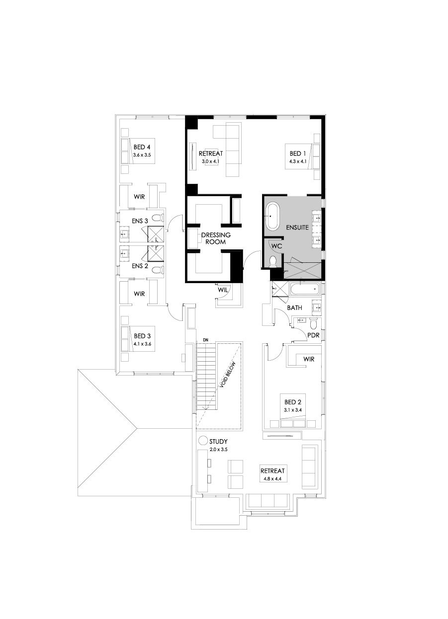 49 First Floor Floorplan (Alternate bed 1)