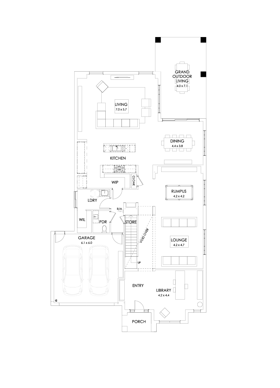 49 Ground Floor Floorplan (Grand outdoor living)
