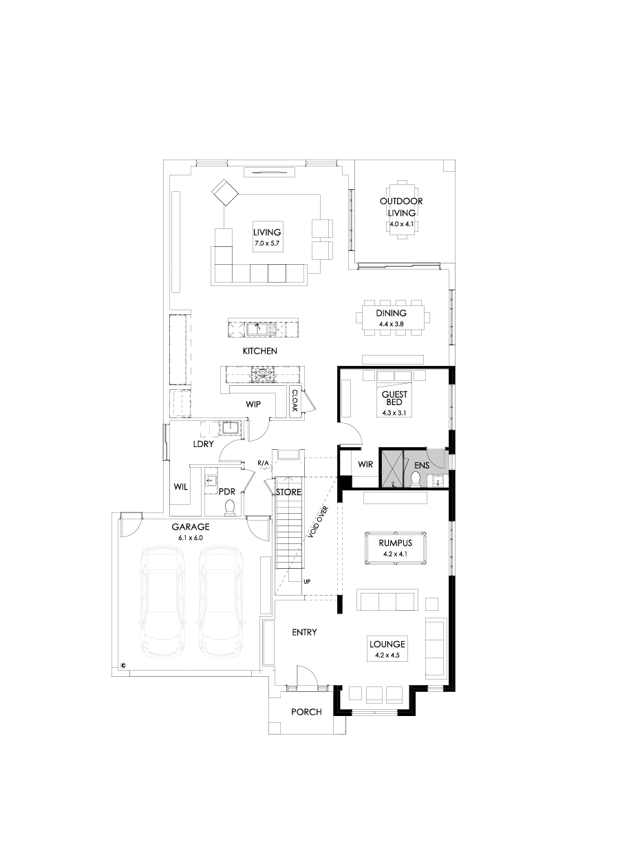 49 Ground Floor Floorplan (Guest bedroom)