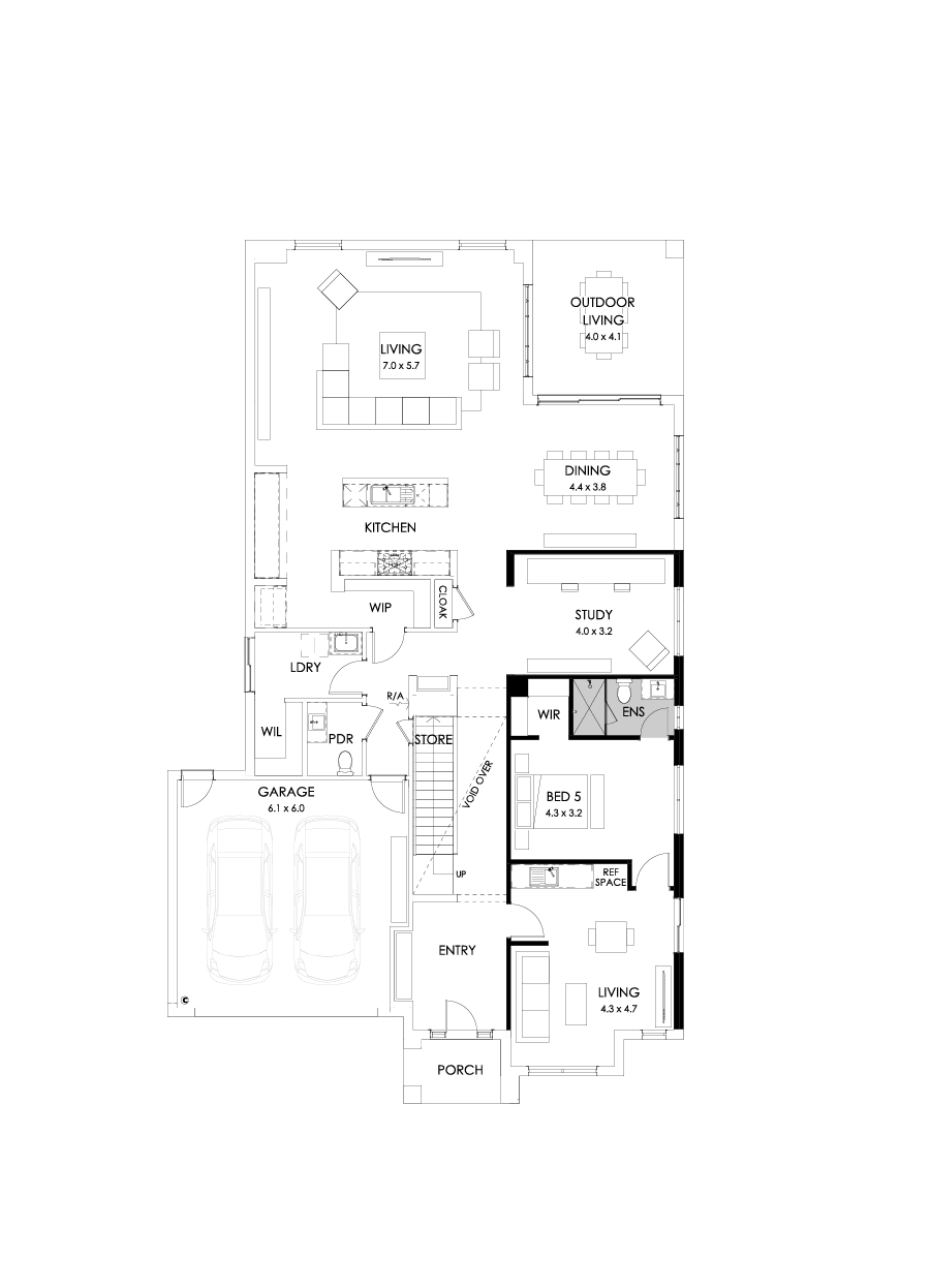 49 Ground Floor Floorplan (Guest wing)