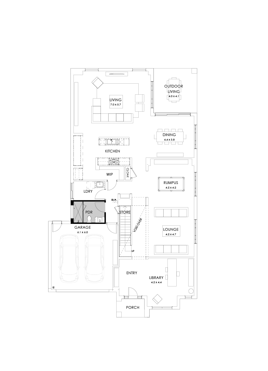 49 Ground Floor Floorplan (Shower to powder)