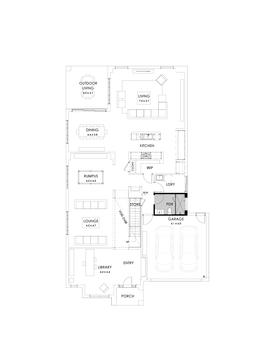 49 Ground Floor Floorplan (Shower to powder - Flipped)