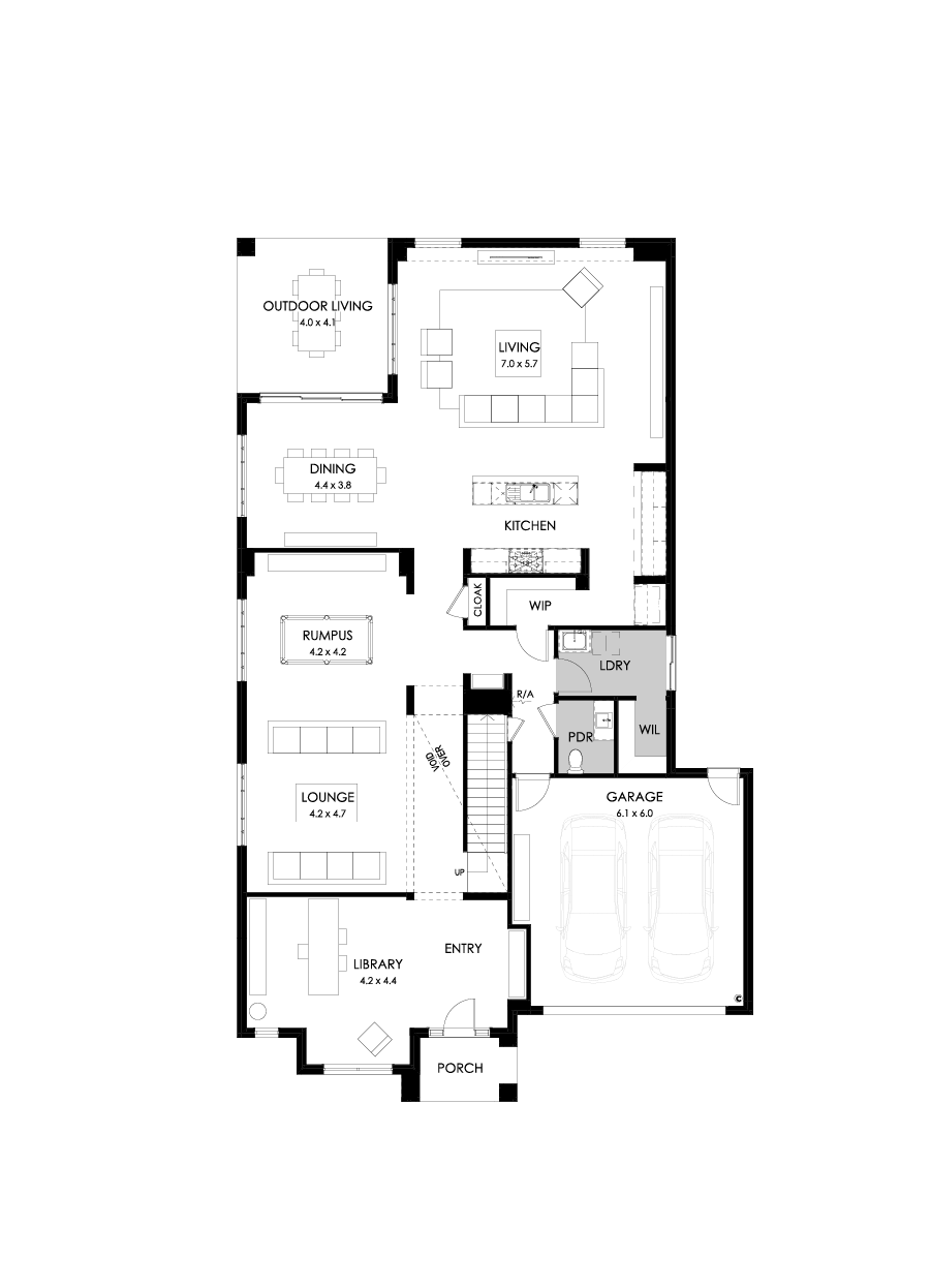 49 Ground Floor Floorplan (Standard - Flipped)
