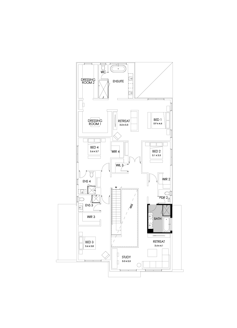 54 First Floor Floorplan (Bathroom upgrade)