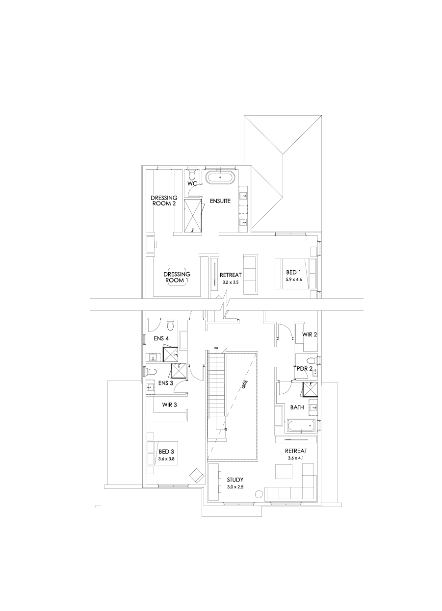 54 First Floor Floorplan (Grand outdoor living)