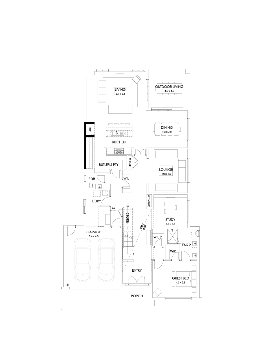 54 Ground Floor Floorplan (Butler’s pantry)