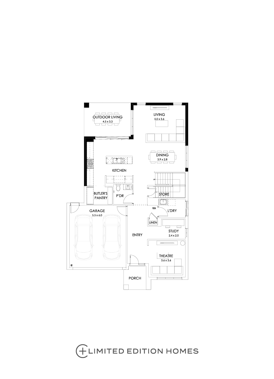 35 Ground Floor Floorplan (Rear flip)