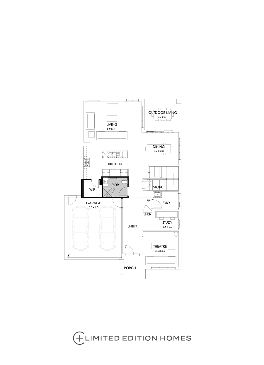 35 Ground Floor Floorplan (Shower to powder)