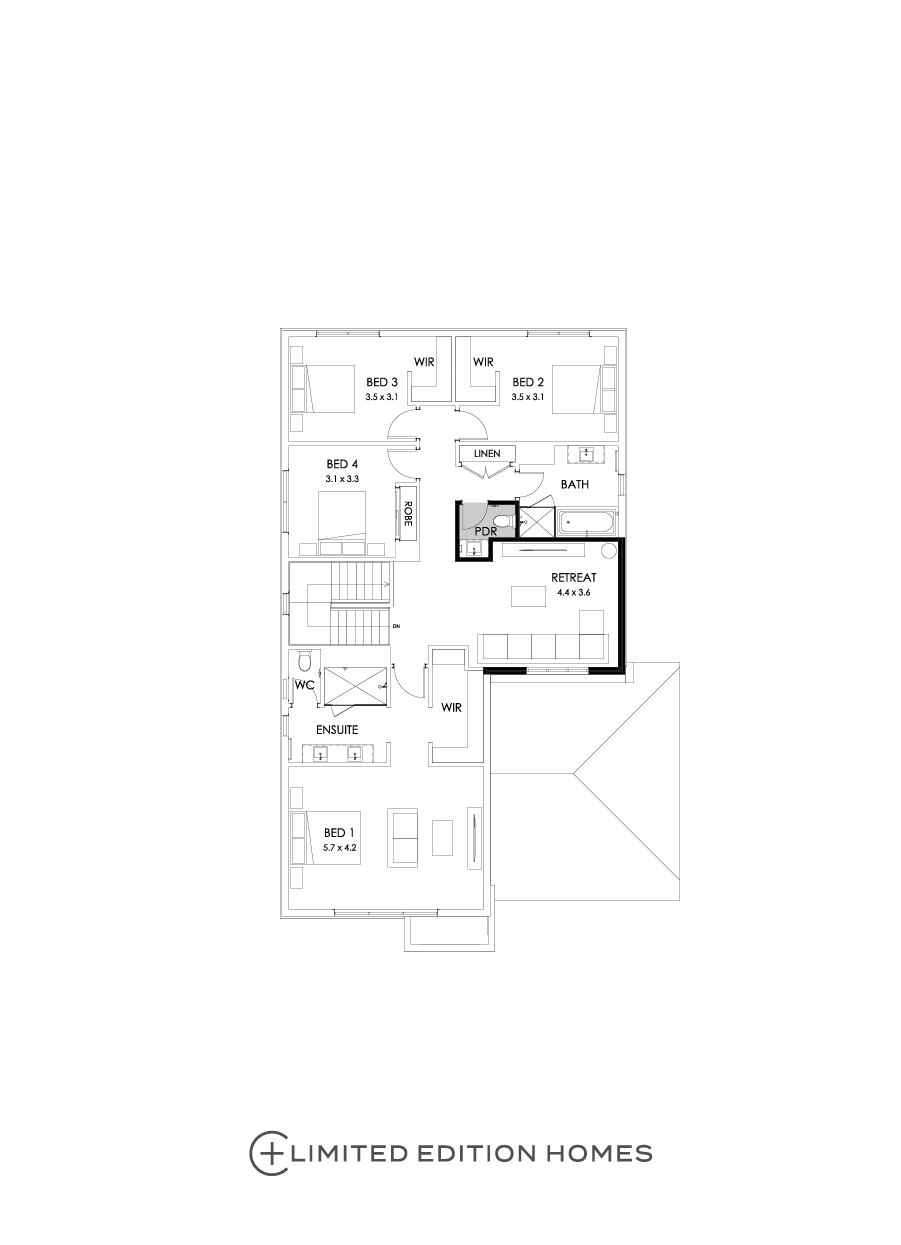 35 First Floor Floorplan (Powder room - Flipped)