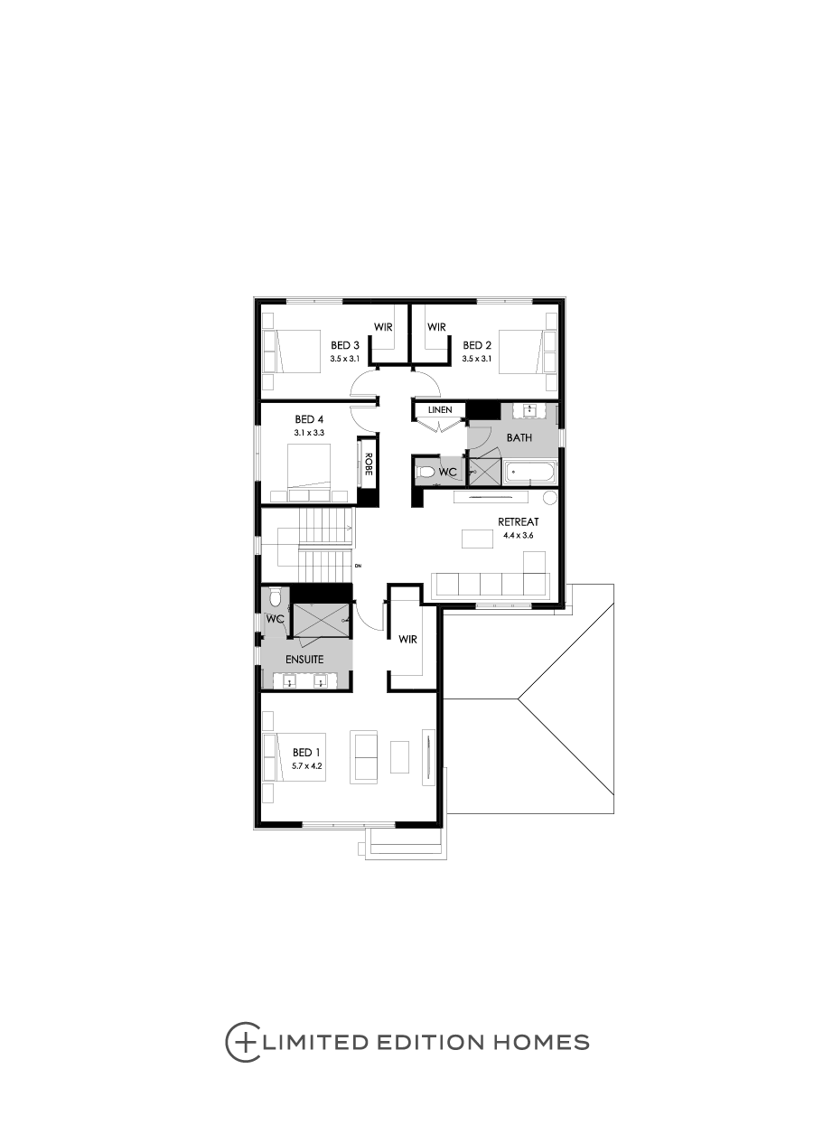 35 First Floor Floorplan (Standard  - Flipped)