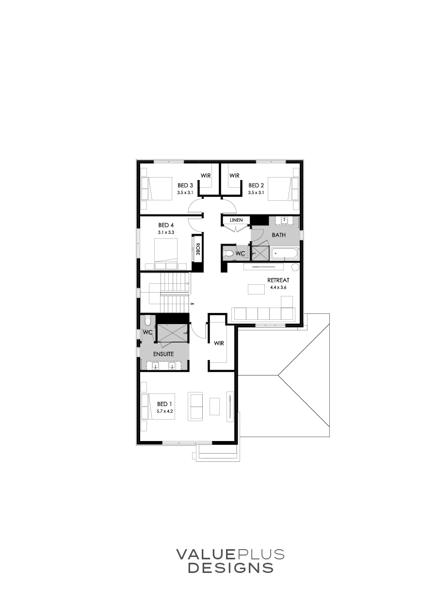 35 First Floor Floorplan (Standard  - Flipped)