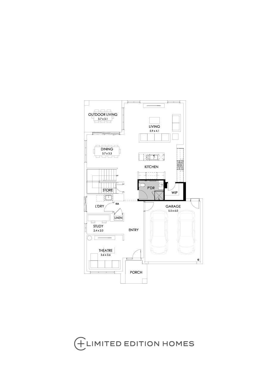 35 Ground Floor Floorplan (Shower to powder - Flipped)