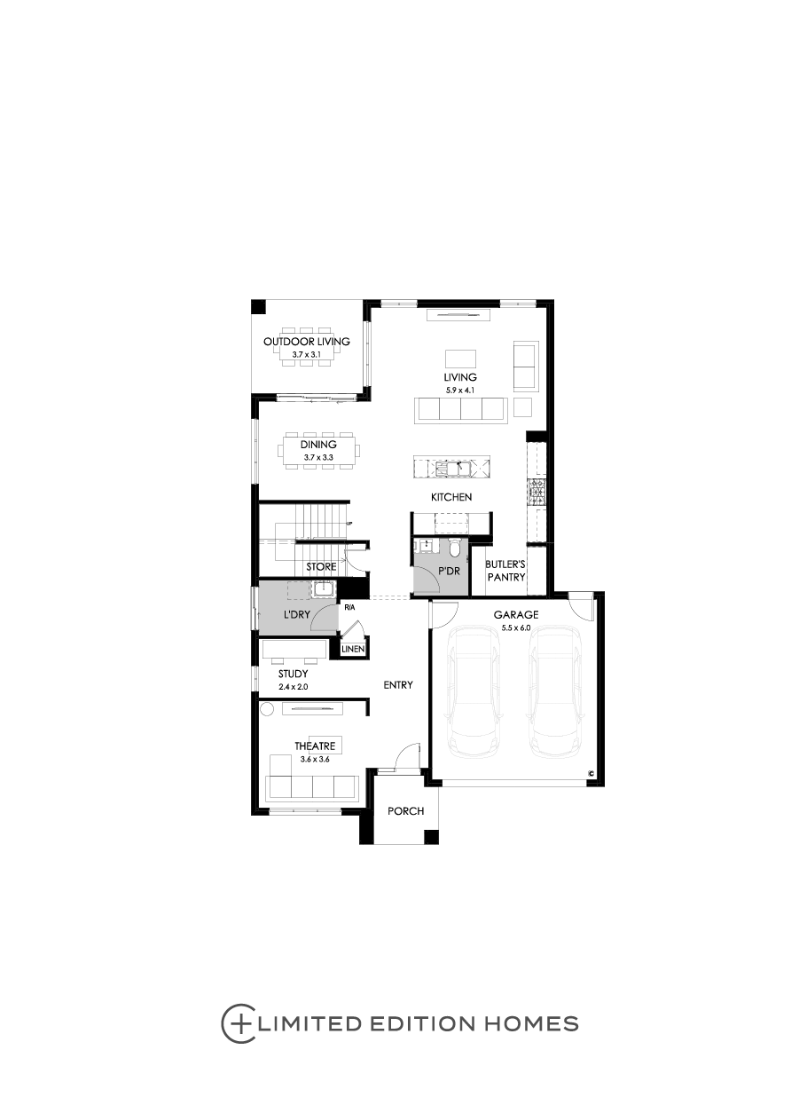 35 Ground Floor Floorplan (Standard  - Flipped)