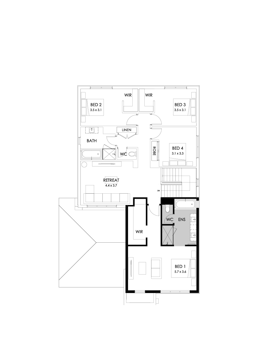 35 First Floor Floorplan (Bath to ensuite)