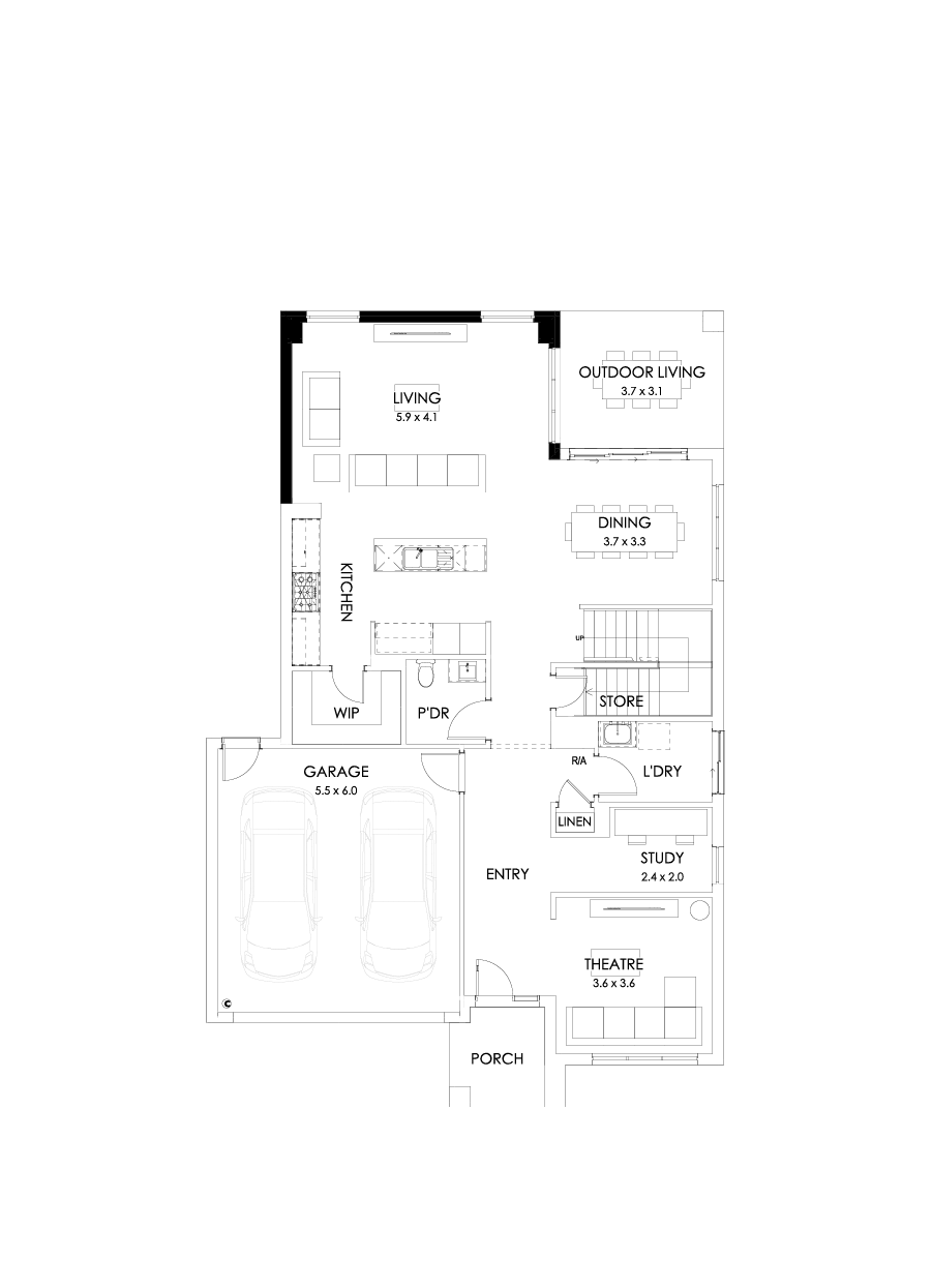 35 Ground Floor Floorplan (Additional ensuite)