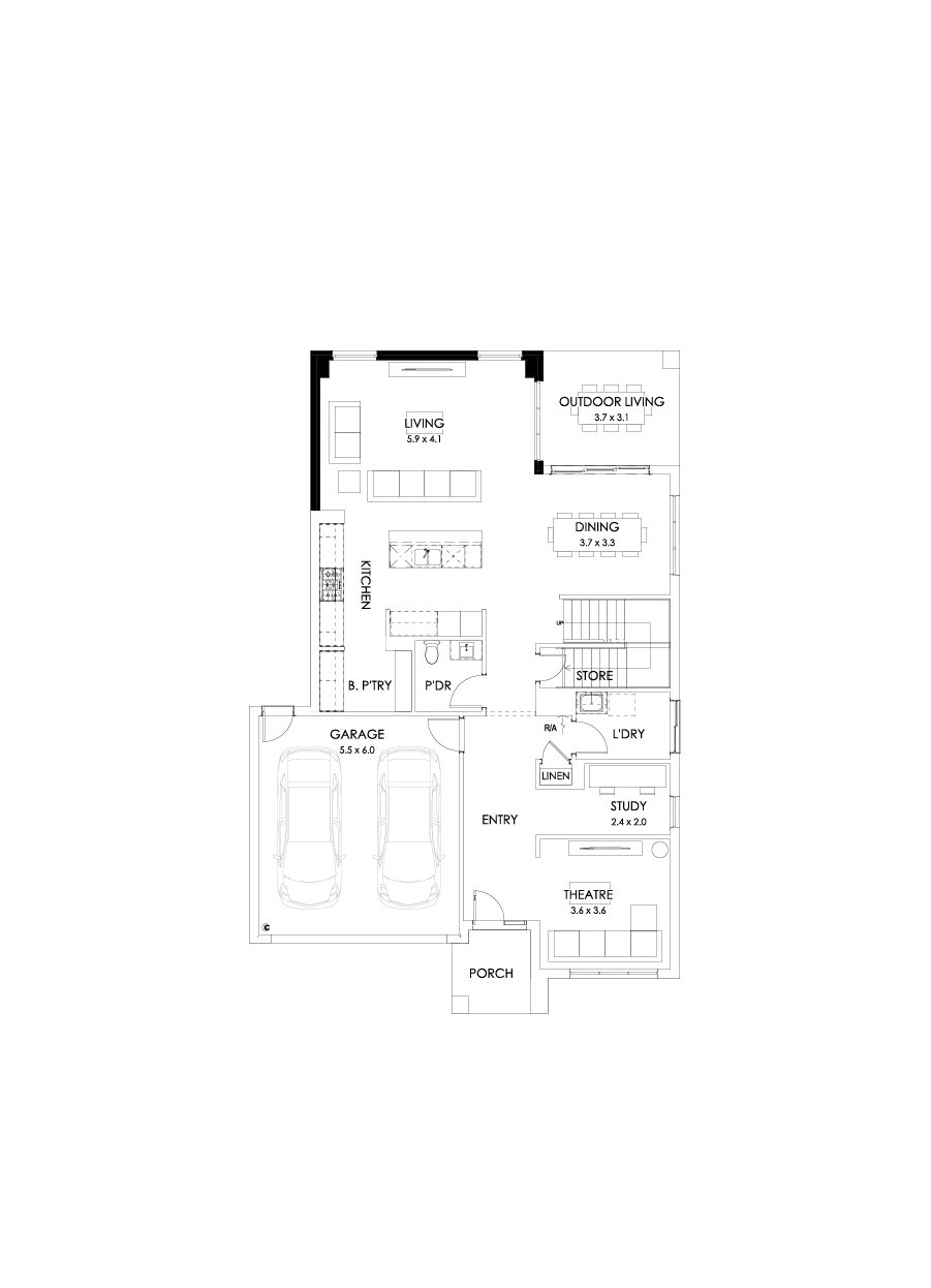 35 Ground Floor Floorplan (Additional ensuite)