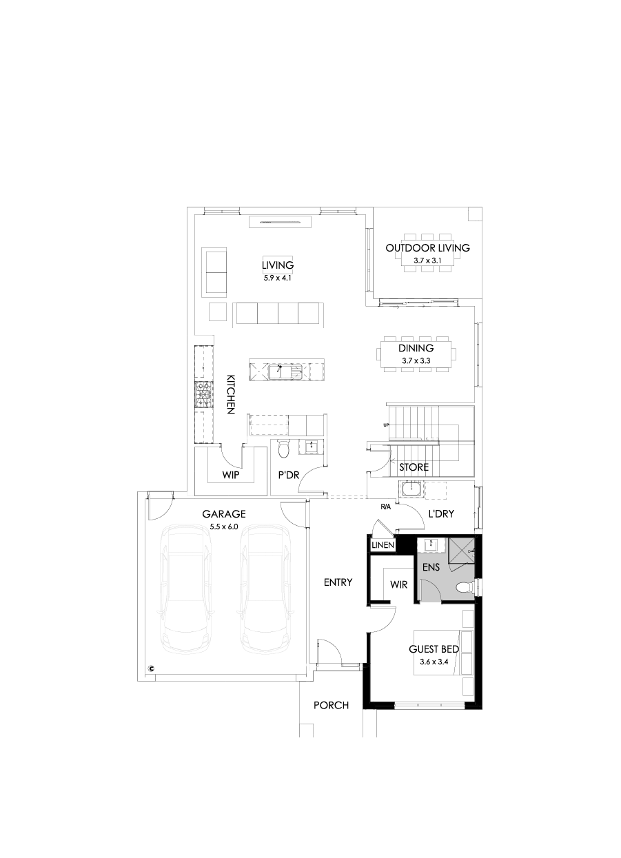 35 Ground Floor Floorplan (Guest bedroom)