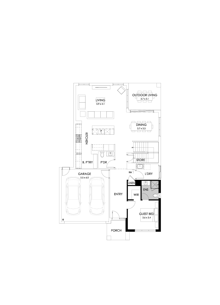 35 Ground Floor Floorplan (Guest bedroom)