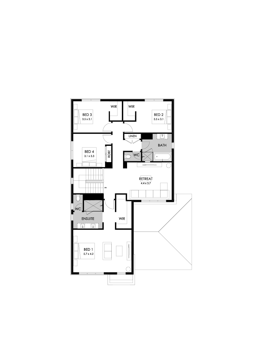 35 First Floor Floorplan (Standard - Flipped)